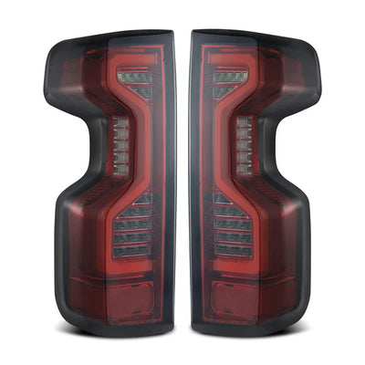AlphaRex 19+ Chevrolet Silverado 1500/2500HD/3500HD PRO-Series LED Tail Lights Red Smoke