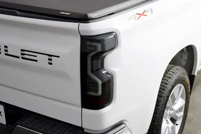 AlphaRex 19+ Chevrolet Silverado 1500/2500HD/3500HD PRO-Series LED Tail Lights Red Smoke