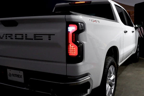 AlphaRex 19+ Chevrolet Silverado 1500/2500HD/3500HD PRO-Series LED Tail Lights Red Smoke