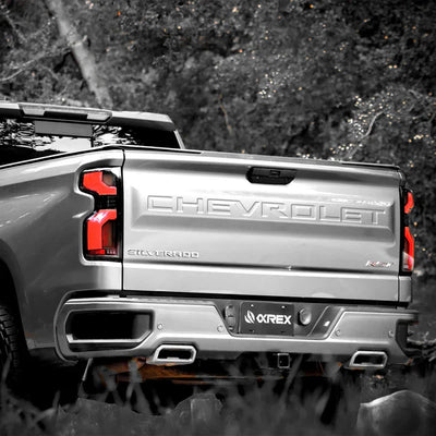AlphaRex 19-25 Chevrolet Silverado 1500 / 20-25 Silverado 2500HD/3500HD LUXX-Series LED Tail Lights Black