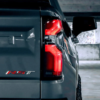 AlphaRex 19-25 Chevrolet Silverado 1500 / 20-25 Silverado 2500HD/3500HD LUXX-Series LED Tail Lights Black