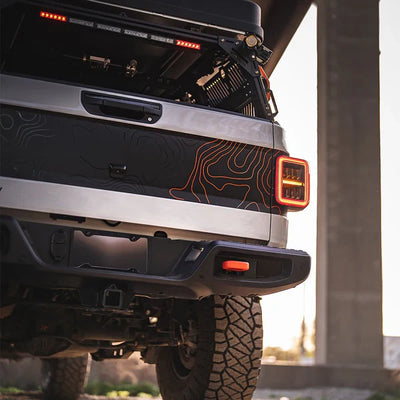 AlphaRex 19-25 Jeep Gladiator JT NOVA-Series Prismatic LED Tail Lights Alpha-Black