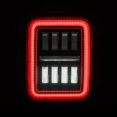 AlphaRex 19-25 Jeep Gladiator JT NOVA-Series Prismatic LED Tail Lights Alpha-Black