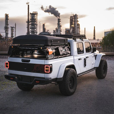 AlphaRex 19-25 Jeep Gladiator JT NOVA-Series Prismatic LED Tail Lights Alpha-Black