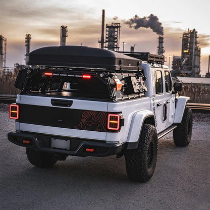 AlphaRex 19-25 Jeep Gladiator JT NOVA-Series Prismatic LED Tail Lights Black-Red