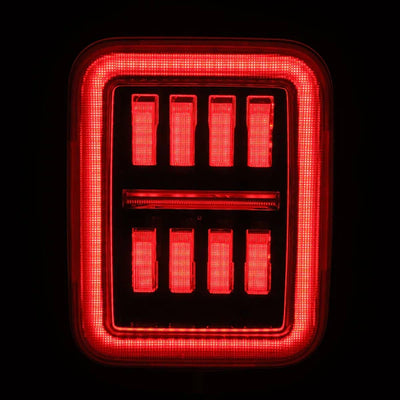 AlphaRex 19-25 Jeep Gladiator JT NOVA-Series Prismatic LED Tail Lights Black-Red