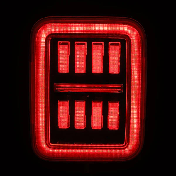 AlphaRex 19-25 Jeep Gladiator JT NOVA-Series Prismatic LED Tail Lights Black-Red