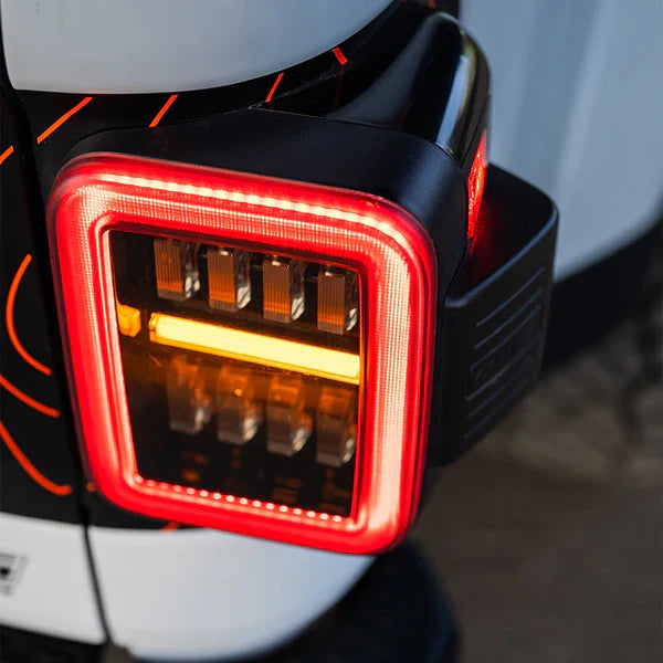 AlphaRex 19-25 Jeep Gladiator JT NOVA-Series Prismatic LED Tail Lights Black-Red