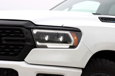 AlphaRex 19-24 Ram 1500 (MK II 2500 Style) PRO-Series Halogen Projector Headlights Alpha-Black