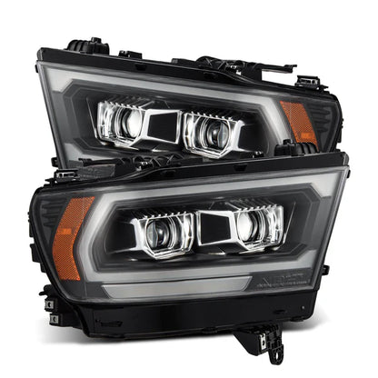 AlphaRex 19-24 Ram 1500 (MK II 2500 Style) LUXX-Series LED Projector Headlights Black