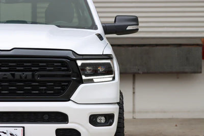 AlphaRex 19-24 Ram 1500 (MK II 2500 Style) LUXX-Series LED Projector Headlights Black