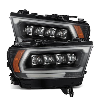 AlphaRex 19-24 Ram 1500 (MK II 2500 Style) NOVA-Series LED Projector Headlights Black