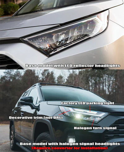 AlphaRex 19-24 Toyota RAV4 (Low Trim) NOVA-Series LED Projector Headlights Alpha-Black