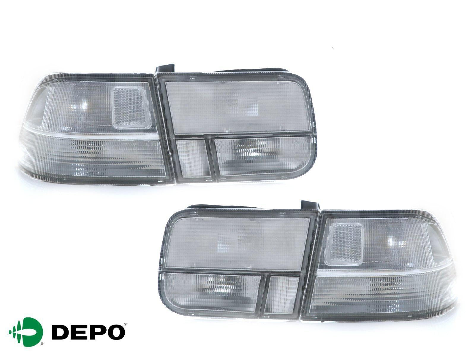 1996-2000 Honda Civic 2d Coupe Ek Jdm Clear 4pcs Rear Tail Light