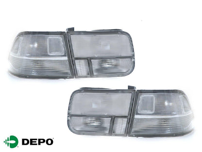 1996-2000 Honda Civic 2d Coupe Ek Jdm Clear 4pcs Rear Tail Light