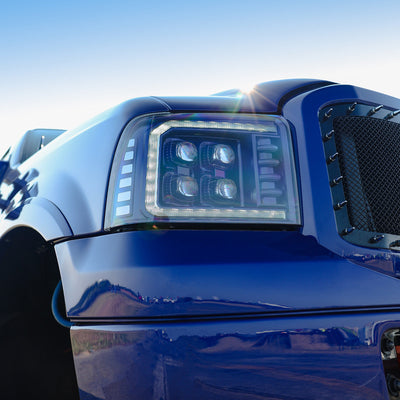 AlphaRex 05-07 Ford Super Duty/Excursion NOVA-Series LED Projector Headlights Alpha-Black