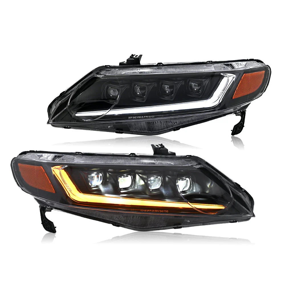 2006-2011 Honda Civic 4 Door 8th Gen Headlights
