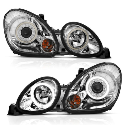 Anzo 1998-2005 Lexus Gs300 Projector Headlights w/ Halo Chrome