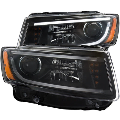 Anzo 2014-2015 Jeep Grand Cherokee Projector Headlights w/ Plank Style Desi