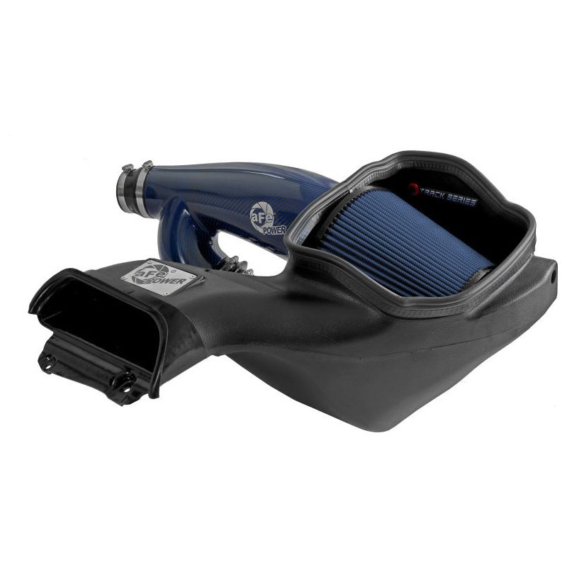 aFe - 2017-2025 Ford F-150 Track Series Blue Kevlar Carbon Fiber C/A Intake System w/Black Pro 5R Filter