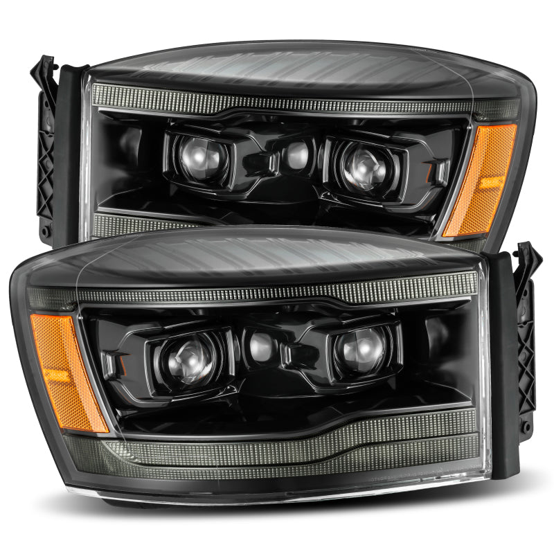 AlphaRex 06-08 Dodge Ram LUXX-Series LED Projector Headlights Alpha-Black