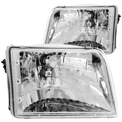Anzo 1993-1997 Ford Ranger Crystal Headlights Chrome