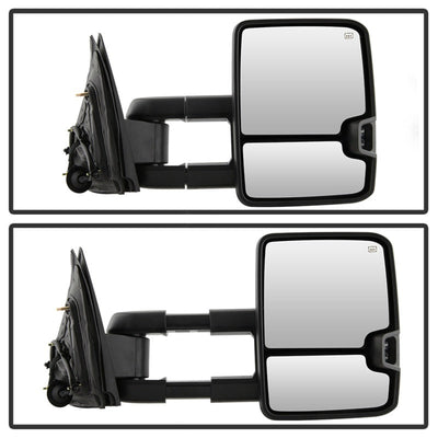 SPYDER xTune Chevy Silverado 14-16 Heated Smoke LED Signal Telescoping Mirrors MIR-CSIL14S-G2-PWH-SM-SET 9936739
