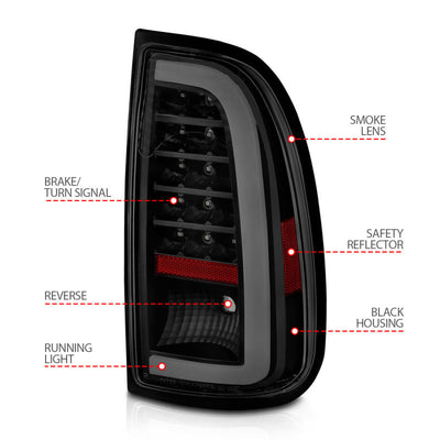 ANZO 00-06 Toyota Tundra LED Taillights w/ Light Bar Black Housing Smoke Lens 311412