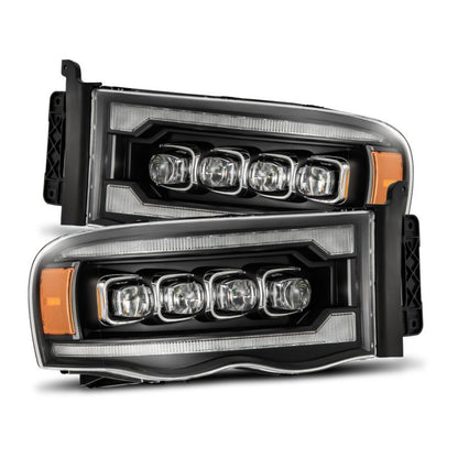 AlphaRex 02-05 Dodge Ram NOVA-Series LED Projector Headlights Black