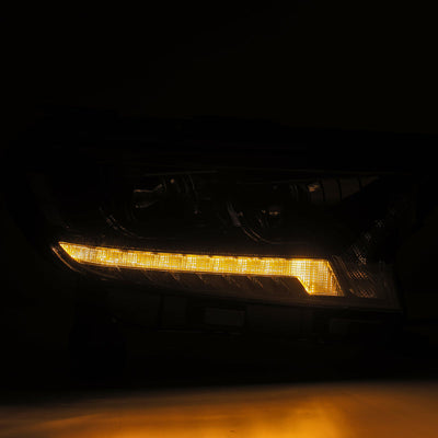 AlphaRex 19-23 Ford Ranger LUXX-Series LED Projector Headlights Black