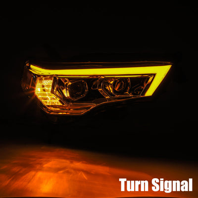 AlphaRex 14-20 Toyota 4Runner PRO-Series Halogen Projector Headlights Chrome