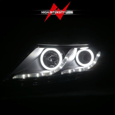 Anzo 2011-2013 Kia Optima Projector Headlights w/ Halo Black (CCFL)