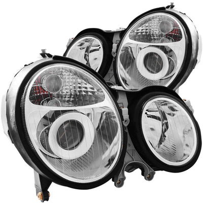Anzo 1999-2002 Mercedes Benz E Class W210 Projector Headlights Chrome