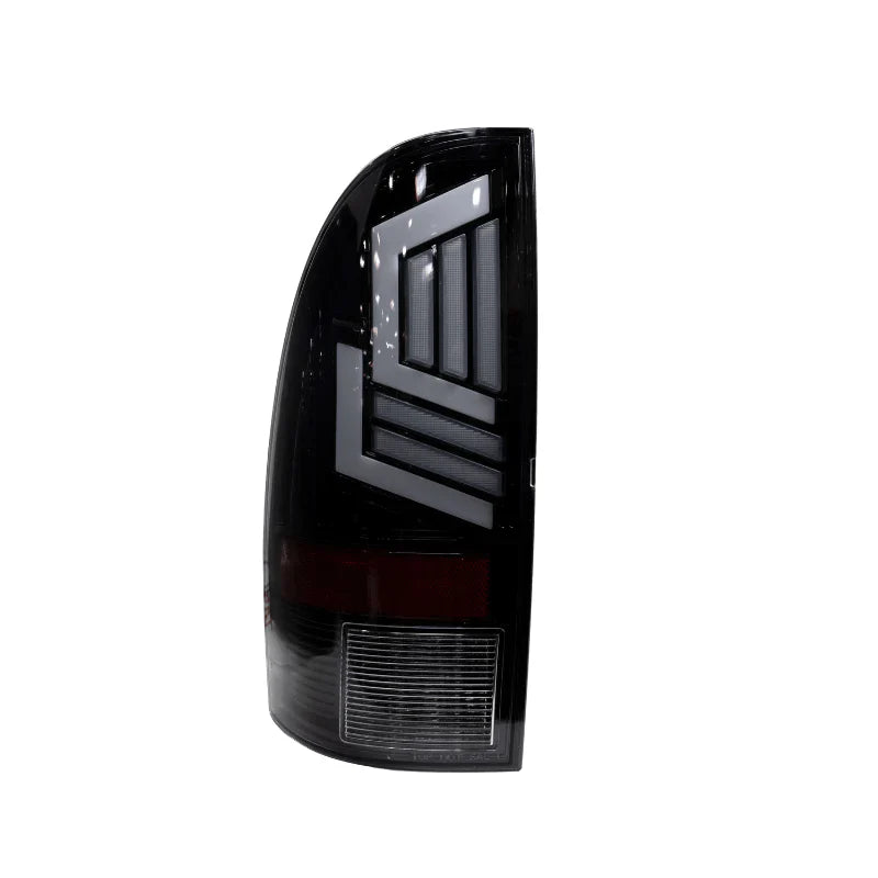 Winjet Toyota Tacoma 2005-15 Sequential Tail Lights - Glossy Black Clear