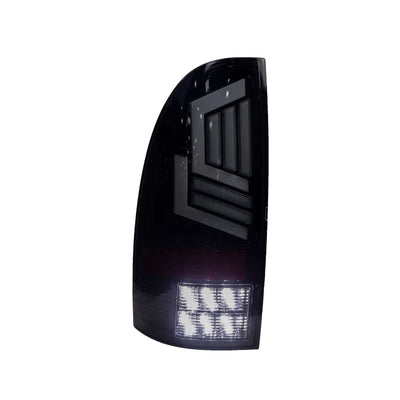Winjet Toyota Tacoma 2005-15 Sequential Tail Lights - Glossy Black Clear