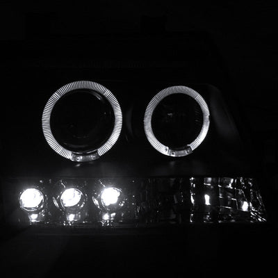 Spec-D 05-15 Nissan Xterra Halo Projector Headlights Black
