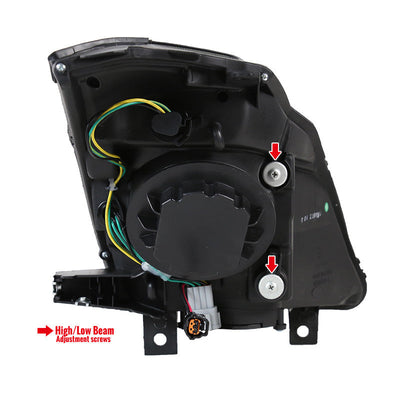 Spec-D 06-09 Nissan 350Z Headlights Projector LED Strip Matte Black