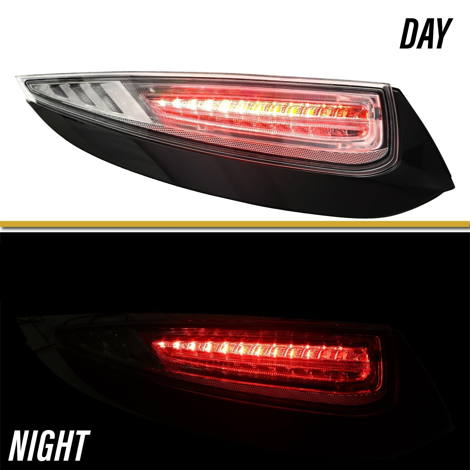 2009-2012 Porsche 911 Carrera 997 LED Light Bar Clear Tail Made By Depo