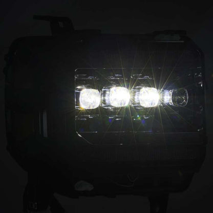 AlphaRex 14-18 GMC Sierra NOVA-Series LED Projector Headlights Alpha-Black