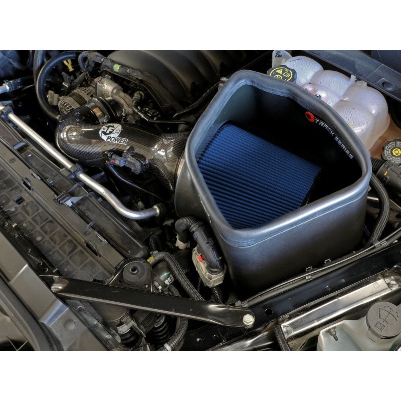 aFe 19-20 GM Trucks 5.3L/6.2L Track Series Carbon Fiber Cold Air Intake System With Pro 5R Filters