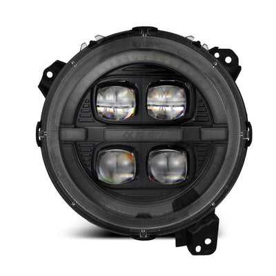 AlphaRex 18-23 Jeep Wrangler JL/Gladiator JT LED Proj Headlights Alpha-Blk w/ Activ Light/Seq Signal 880867 *Discontinued