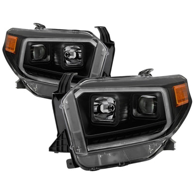 SPYDER xTune 14-17 Toyota Tundra DRL LED Light Bar Proj Headlights - Black Smoke (PRO-JH-TTU14-LB-BSM) 9043031