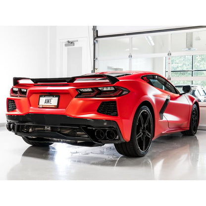 AWE Tuning 2020+ Chevrolet Corvette (C8) Touring Edition Exhaust - Quad Diamond Black Tips