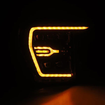 AlphaRex 21-23 Ford F150 / 21-23 Ford F150 Raptor NOVA-Series LED Projector Headlights Alpha-Black