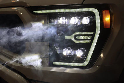 AlphaRex 21-23 Ford F150 / 21-23 Ford F150 Raptor NOVA-Series LED Projector Headlights Alpha-Black
