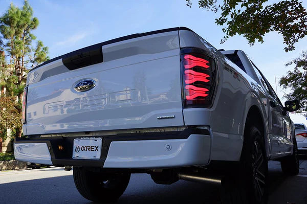 AlphaRex 21-23 Ford F150 LUXX-Series LED Tail Lights Alpha-Black