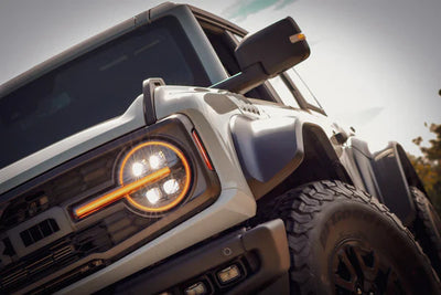 AlphaRex 21-25 Ford Bronco /22-25 Ford Bronco Raptor NOVA-Series LED Projector Headlights Alpha-Black