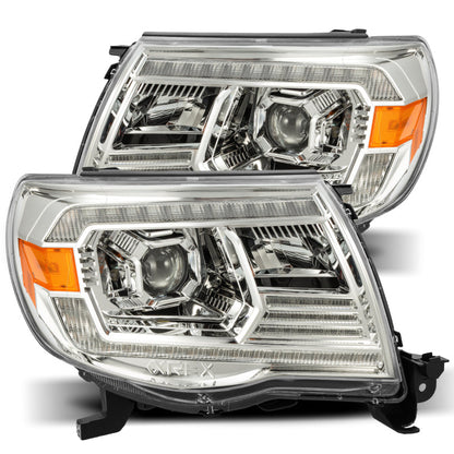 AlphaRex 05-11 Toyota Tacoma PRO-Series Halogen Projector Headlights Chrome
