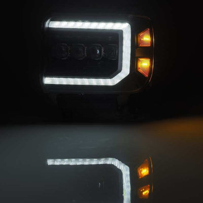 AlphaRex 14-18 GMC Sierra NOVA-Series LED Projector Headlights Black
