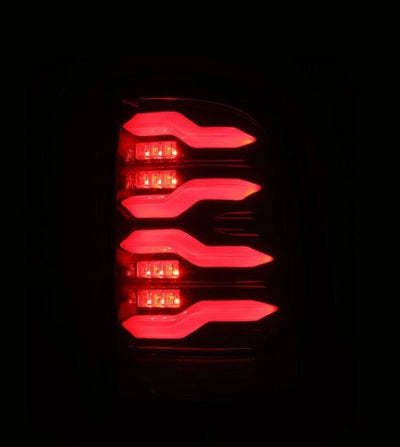 AlphaRex 09-18 Dodge RAM LUXX-Series LED Taillights Black Red w/Actv Light & SS 640002 *Discontinued